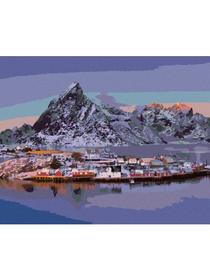 Diamantové maľovanie - DEDINA REINE (Rámovanie bez rámu a bez vypnutia plátna, Rozmer 40x50 cm)