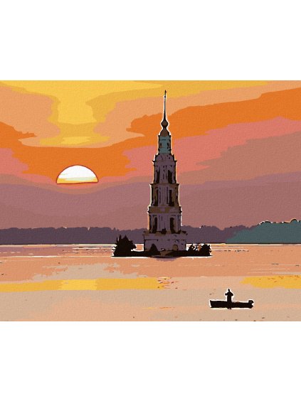 Diamantové maľovanie - OZDOBNÝ MAJÁK A RYBÁR (Rámovanie bez rámu a bez vypnutia plátna, Rozmer 40x50 cm)