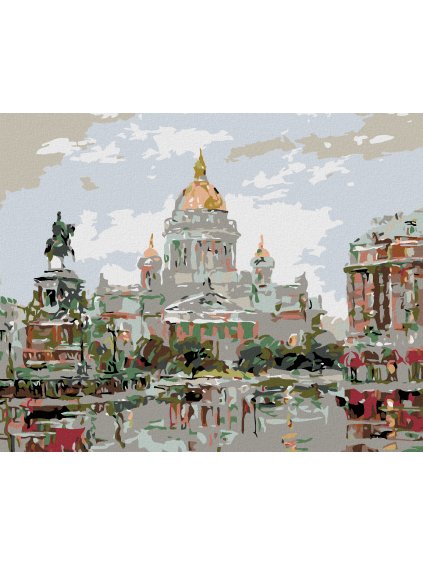 Diamantové maľovanie - KATEDRÁLA SVÄTÉHO IZAKA (Rámovanie bez rámu a bez vypnutia plátna, Rozmer 40x50 cm)