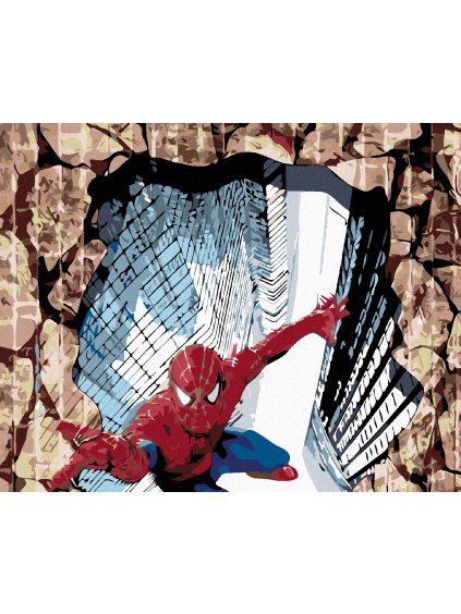 Diamantové maľovanie - SPIDERMAN 3D (Rámovanie bez rámu a bez vypnutia plátna, Rozmer 40x50 cm)
