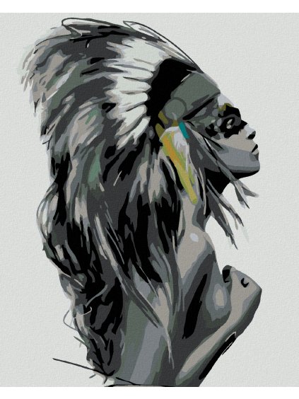 Diamantové maľovanie - ŽENA NÁČELNÍČKA (Rámovanie bez rámu a bez vypnutia plátna, Rozmer 40x50 cm)