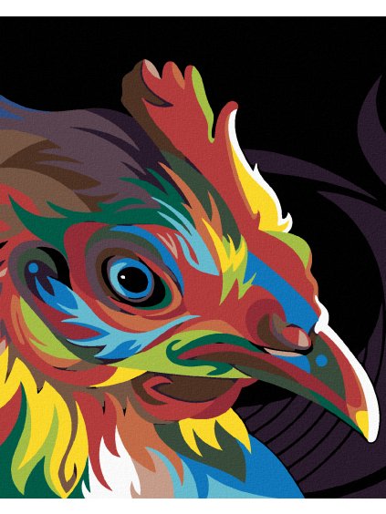 Diamantové maľovanie - FAREBNÁ SLIEPKA (Rámovanie bez rámu a bez vypnutia plátna, Rozmer 40x50 cm)