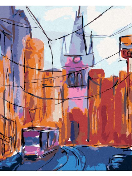 Diamantové maľovanie - PRAHA PRAŠNÁ BRÁNA (Rámovanie bez rámu a bez vypnutia plátna, Rozmer 40x50 cm)