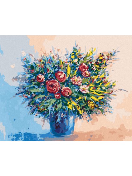 Diamantové maľovanie - OBROVSKÁ KYTICA JARNÝCH KVETÍN (Rámovanie bez rámu a bez vypnutia plátna, Rozmer 40x50 cm)
