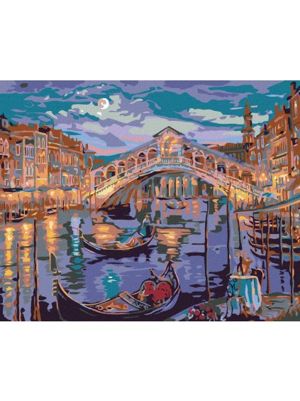 Diamantové maľovanie - MOSTÍK CEZ RIEKU (Rámovanie bez rámu a bez vypnutia plátna, Rozmer 40x50 cm)