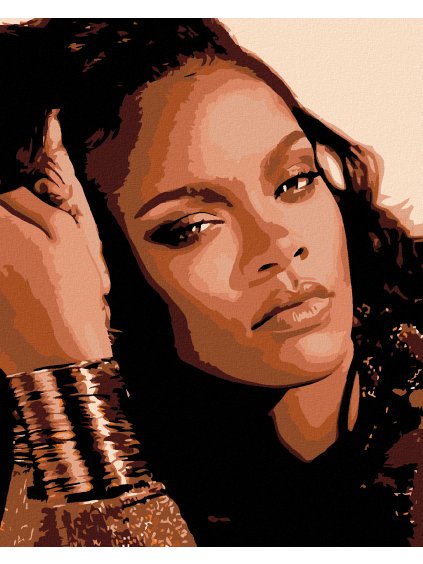 Diamantové maľovanie - RIHANNA (Rámovanie bez rámu a bez vypnutia plátna, Rozmer 40x50 cm)