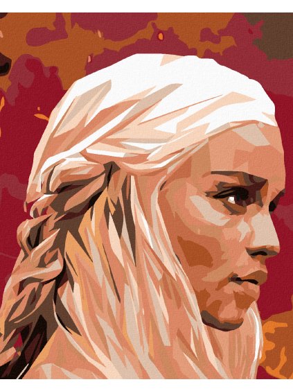 Diamantové maľovanie - DRAČIA KRÁĽOVNA (Rámovanie bez rámu a bez vypnutia plátna, Rozmer 40x50 cm)