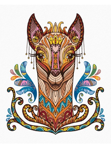 Diamantové maľovanie - MANDALA LAMA (Rámovanie bez rámu a bez vypnutia plátna, Rozmer 40x50 cm)