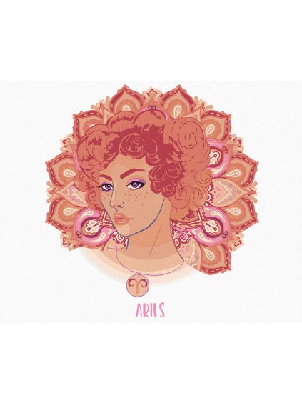 Diamantové maľovanie - ŽENA BARAN (Rámovanie bez rámu a bez vypnutia plátna, Rozmer 40x50 cm)