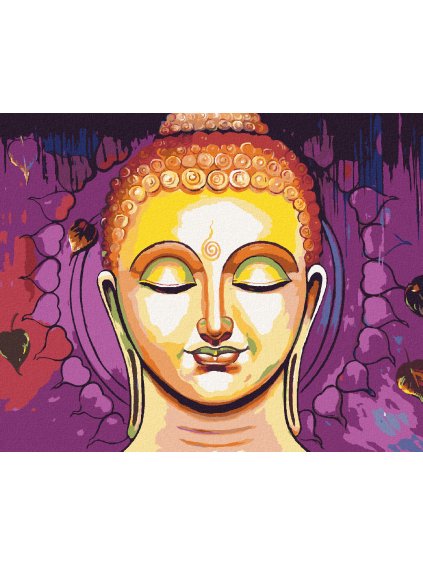 Diamantové maľovanie - MEDITUJÚCI BUDDHA (Rámovanie bez rámu a bez vypnutia plátna, Rozmer 40x50 cm)