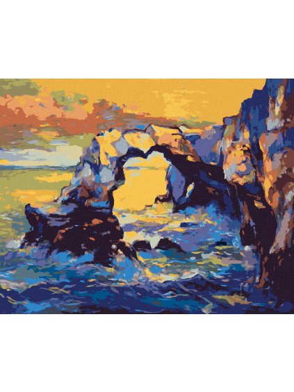 Diamantové maľovanie - ÚTES NAD OCEÁNOM (Rámovanie bez rámu a bez vypnutia plátna, Rozmer 40x50 cm)