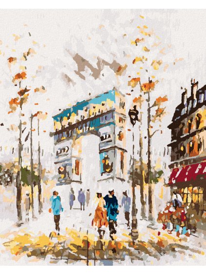 Diamantové maľovanie - VÍŤAZNÝ OBLÚK KRESLENÝ (Rámovanie bez rámu a bez vypnutia plátna, Rozmer 40x50 cm)