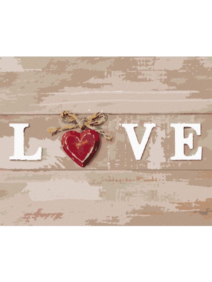 Diamantové maľovanie - DEKORÁCIA LOVE (Rámovanie bez rámu a bez vypnutia plátna, Rozmer 40x50 cm)