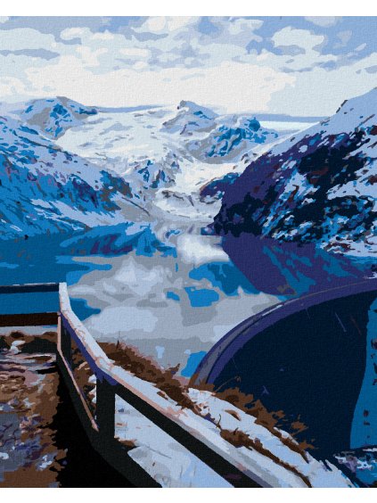 Diamantové maľovanie - NÁDRŽ MOOSERBODEN V KAPRUNE (Rámovanie bez rámu a bez vypnutia plátna, Rozmer 40x50 cm)