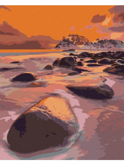 Diamantové maľovanie - VEĽKOLEPÉ SVETLO PRI SNEHOVEJ BÚRKE (Rámovanie bez rámu a bez vypnutia plátna, Rozmer 40x50 cm)