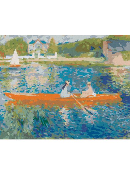 Diamantové maľovanie - VYHLIADKA PO SEINE (PIERRE-AUGUSTE RENOIR) (Rámovanie bez rámu a bez vypnutia plátna, Rozmer 40x50 cm)