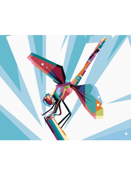 Diamantové maľovanie - FAREBNÁ VÁŽKA (Rámovanie bez rámu a bez vypnutia plátna, Rozmer 40x50 cm)