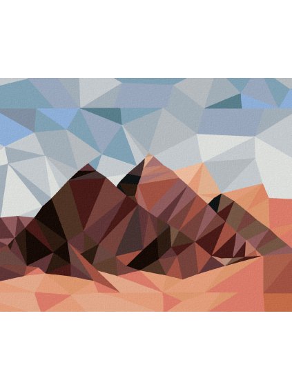 Diamantové maľovanie - PYRAMÍDY EGYPT MOZAIKA (Rámovanie bez rámu a bez vypnutia plátna, Rozmer 40x50 cm)