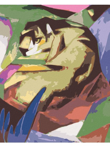 Diamantové maľovanie - TIGER (FRANZ MARC) (Rámovanie bez rámu a bez vypnutia plátna, Rozmer 40x50 cm)