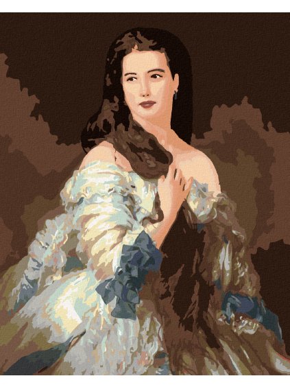 Diamantové maľovanie - PORTRÉT MADAM RIMSKY-KORSAKOVOVEJ (FRANZ XAVER WINTERHALTER) (Rámovanie bez rámu a bez vypnutia plátna, Rozmer 40x50 cm)
