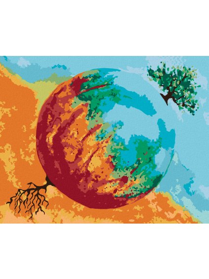 Diamantové maľovanie - ZMENA PODNEBIA (Rámovanie bez rámu a bez vypnutia plátna, Rozmer 40x50 cm)