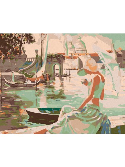 Diamantové maľovanie - ODPOČINOK V PRÍSTAVE (Rámovanie bez rámu a bez vypnutia plátna, Rozmer 40x50 cm)