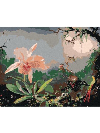 Diamantové maľovanie - PRÍRODA V PODVEČER (Rámovanie bez rámu a bez vypnutia plátna, Rozmer 40x50 cm)