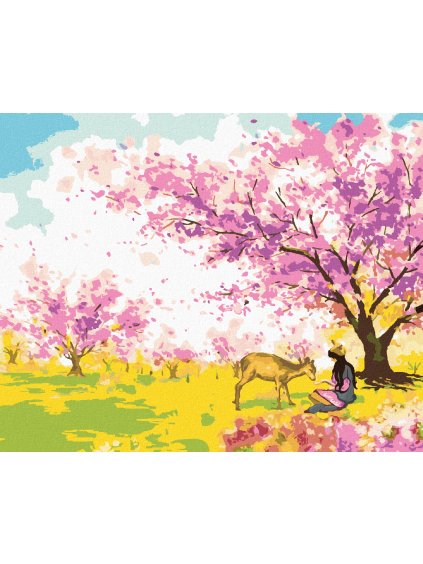 Diamantové maľovanie - LÚČNA KRAJINA (Rámovanie bez rámu a bez vypnutia plátna, Rozmer 40x50 cm)