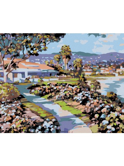 Diamantové maľovanie - CESTIČKA K DOMU (Rámovanie bez rámu a bez vypnutia plátna, Rozmer 40x50 cm)