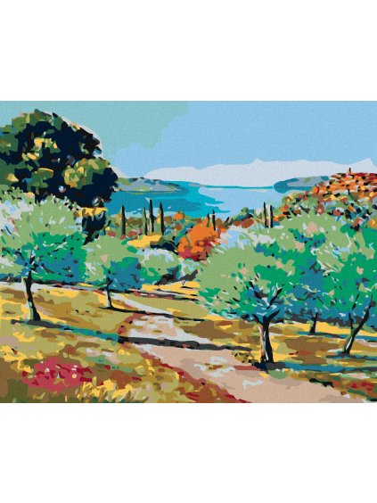 Diamantové maľovanie - SAD V TOSKÁNSKU (Rámovanie bez rámu a bez vypnutia plátna, Rozmer 40x50 cm)