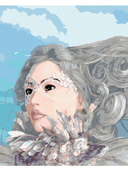 Diamantové maľovanie - FANTASY ŽENA V ŠEDEJ (Rámovanie bez rámu a bez vypnutia plátna, Rozmer 40x50 cm)