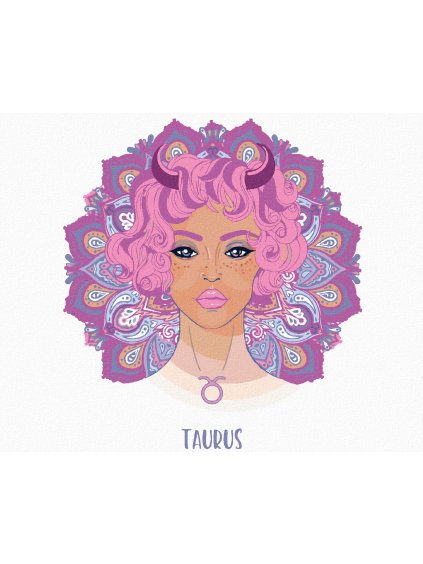 Diamantové maľovanie - ŽENA BÝK (Rámovanie bez rámu a bez vypnutia plátna, Rozmer 40x50 cm)