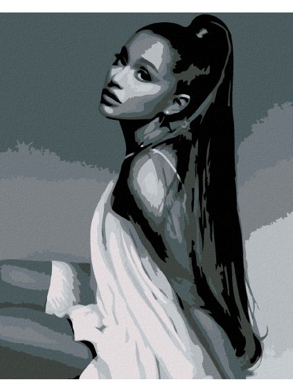 Diamantové maľovanie - KRÁSKA V ODTIEŇOCH ŠEDEJ (Rámovanie bez rámu a bez vypnutia plátna, Rozmer 40x50 cm)