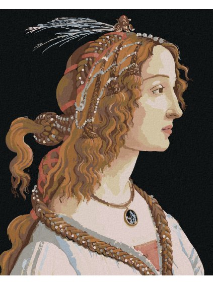 Diamantové maľovanie - PORTRÉT DÁMY (SANDRO BOTTICELLI)