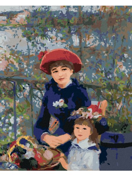 Diamantové maľovanie - DVE SESTRY NA TERASE (PIERRE-AUGUSTE RENOIR) (Rámovanie bez rámu a bez vypnutia plátna, Rozmer 40x50 cm)