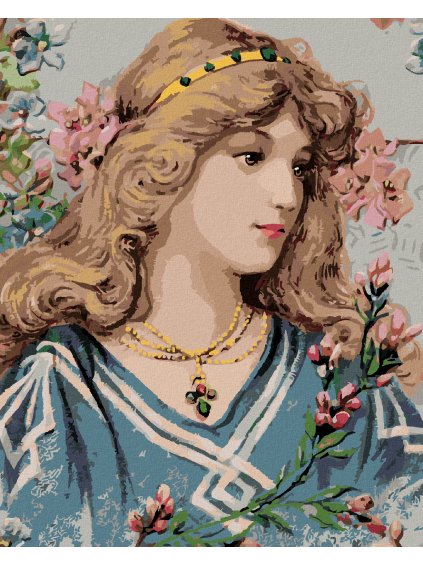 Diamantové maľovanie - VIKTORIÁNSKA ŽENA (Rámovanie bez rámu a bez vypnutia plátna, Rozmer 40x50 cm)