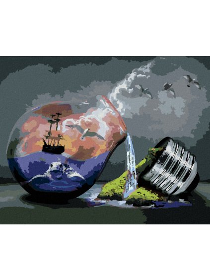 Diamantové maľovanie - OCHRANA ŽIVOTNÉHO PROSTREDIA (Rámovanie bez rámu a bez vypnutia plátna, Rozmer 40x50 cm)