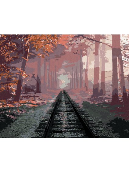 Diamantové maľovanie - KOĽAJE V LESE (Rámovanie bez rámu a bez vypnutia plátna, Rozmer 40x50 cm)