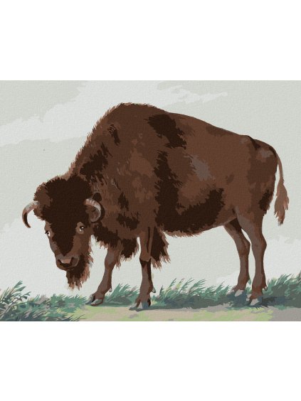 Diamantové maľovanie - BIZÓN (I. VAN HAASTERT) (Rámovanie bez rámu a bez vypnutia plátna, Rozmer 40x50 cm)