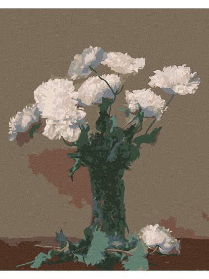 Diamantové maľovanie - PIVOŇKY (HENRI FANTIN-LATOUR) (Rámovanie bez rámu a bez vypnutia plátna, Rozmer 40x50 cm)