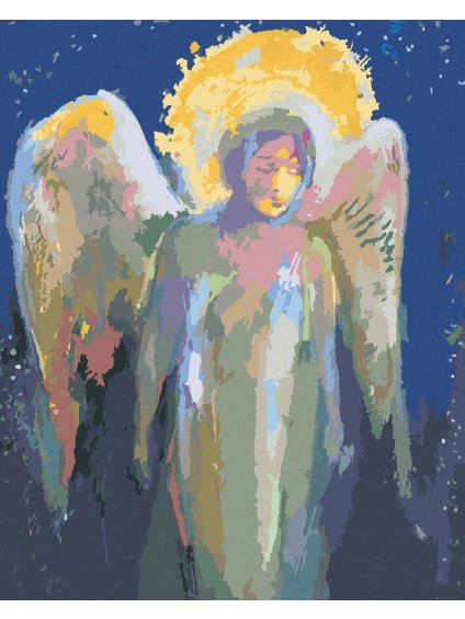 Diamantové maľovanie - VIANOČNÝ ANJEL II (Rámovanie bez rámu a bez vypnutia plátna, Rozmer 40x50 cm)