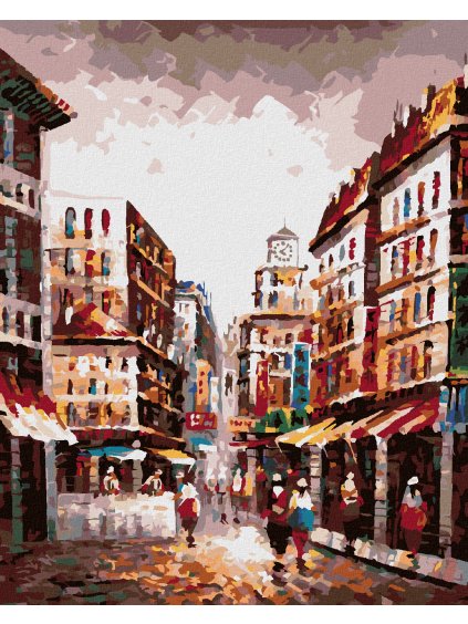 Diamantové maľovanie - ULIČKA V HONG KONGU (Rámovanie bez rámu a bez vypnutia plátna, Rozmer 40x50 cm)