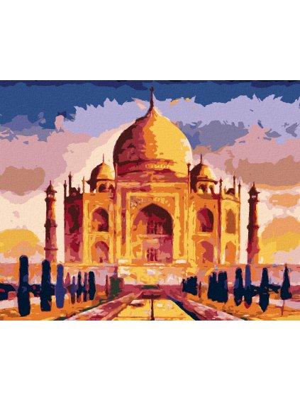 Diamantové maľovanie - TAJ MAHAL (Rámovanie bez rámu a bez vypnutia plátna, Rozmer 40x50 cm)