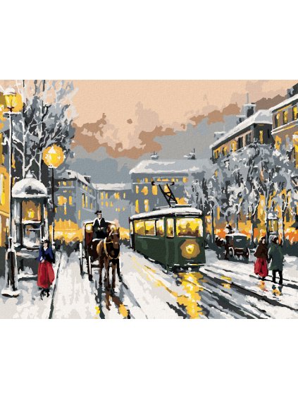 Diamantové maľovanie - STARÉ MESTO (Rámovanie bez rámu a bez vypnutia plátna, Rozmer 40x50 cm)