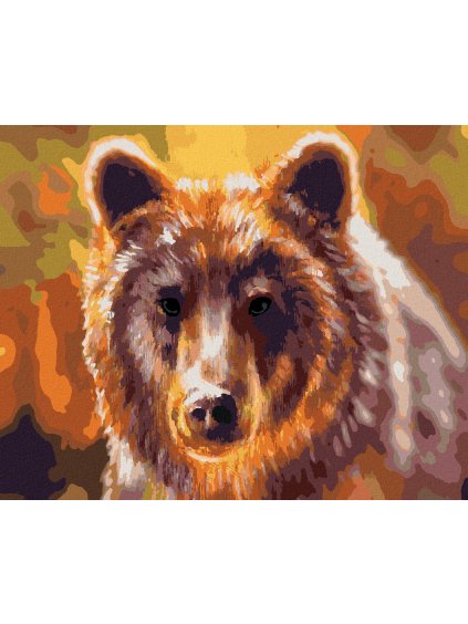 Diamantové maľovanie - HLAVA MEDVEĎA (Rámovanie bez rámu a bez vypnutia plátna, Rozmer 40x50 cm)