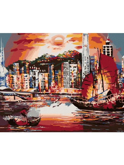 Diamantové maľovanie - HONG KONG (Rámovanie bez rámu a bez vypnutia plátna, Rozmer 40x50 cm)