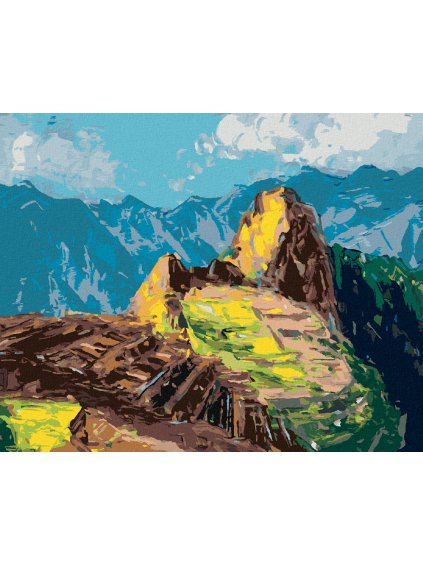 Diamantové maľovanie - MACHU-PICCHU V PERU (Rámovanie bez rámu a bez vypnutia plátna, Rozmer 40x50 cm)