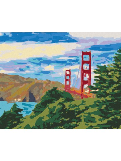 Diamantové maľovanie - SAN FRANCISCO (Rámovanie bez rámu a bez vypnutia plátna, Rozmer 40x50 cm)