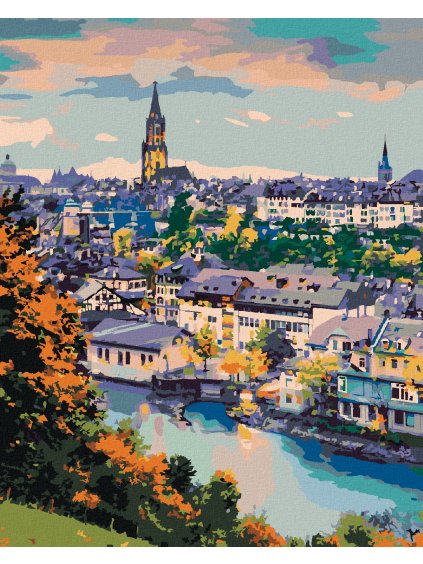 Diamantové maľovanie - BERN (Rámovanie bez rámu a bez vypnutia plátna, Rozmer 40x50 cm)