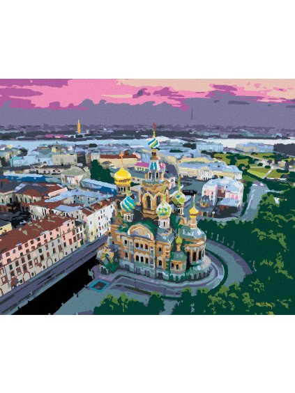 Diamantové maľovanie - SAINT-PETERSBURG A OKOLIE (Rámovanie bez rámu a bez vypnutia plátna, Rozmer 40x50 cm)